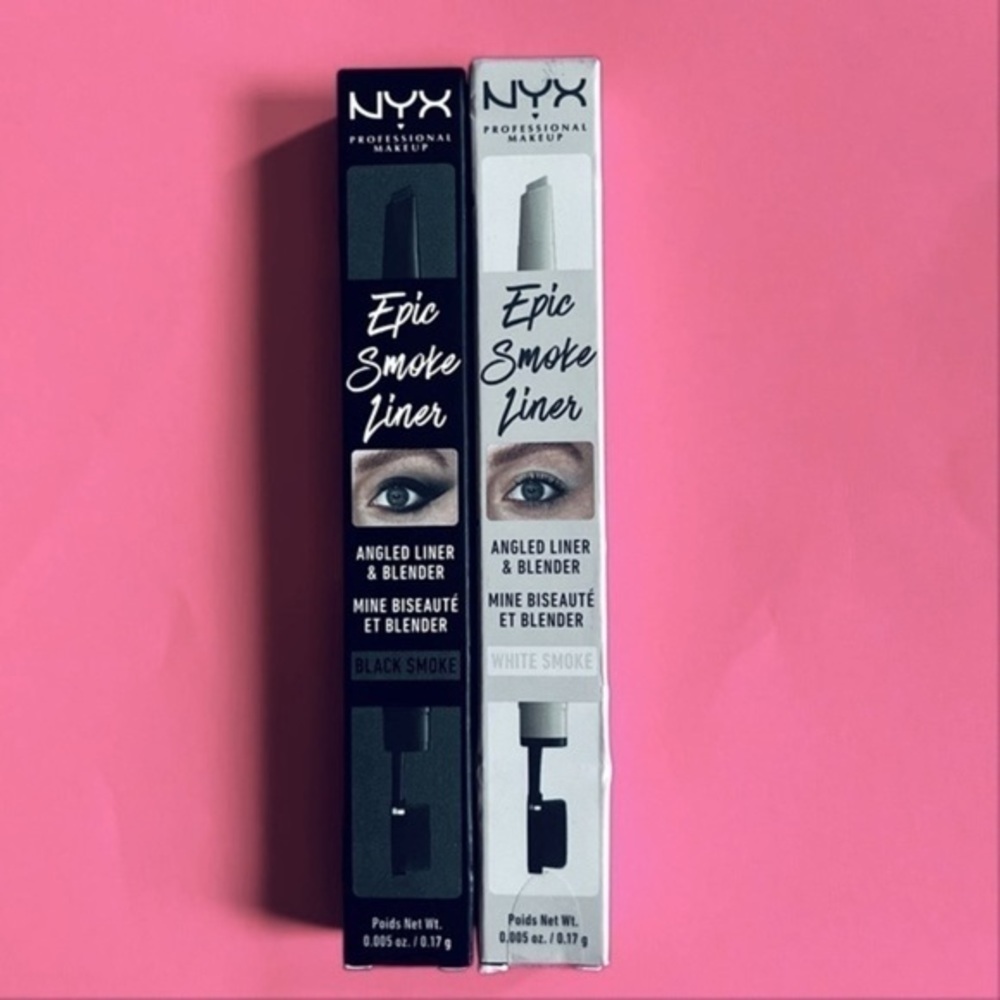 NYX Epic Smoke Liners Black Smoke/White Smoke Bundle Of 2